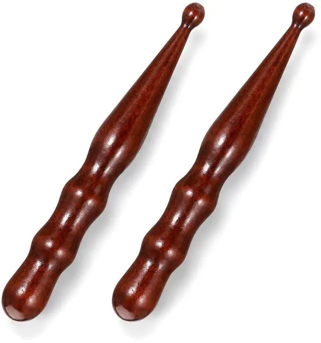 Main image of 2Pcs Brown Wooden Acupoint Massage Pen Set