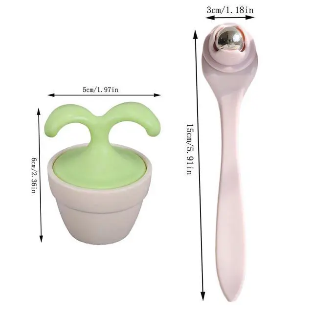 Alt view image 2 of 7 - 2 Pack Eye Cream Applicator Wand Stick Small Face Roller Eye Serum Applicator Massager Eyes Care Stick Cooling Therapy Ice Globes for Facial Moisturizer Under Eyes Brightener Reduce Puffiness