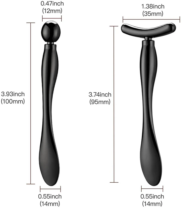Alt view image 5 of 5 - 2pcs Metal Eye Cream Applicator Tool, Facial Roller Massage Wand