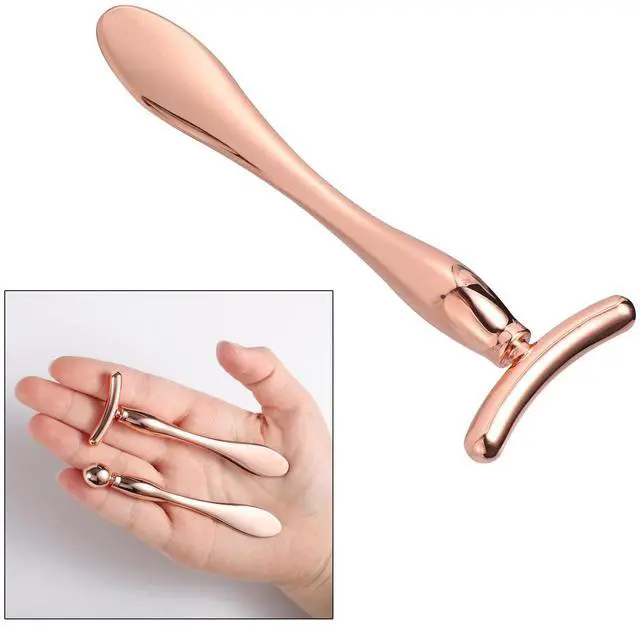 Alt view image 2 of 6 - 2 Pcs Metal Eye Cream Applicator Face Roller Massager Tool,Eye Massage Wand Stick Women for Facial Massager for Reducing Puffiness Wrinkle gift for women