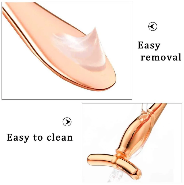 Alt view image 4 of 6 - 2 Pcs Metal Eye Cream Applicator Face Roller Massager Tool,Eye Massage Wand Stick Women for Facial Massager for Reducing Puffiness Wrinkle gift for women
