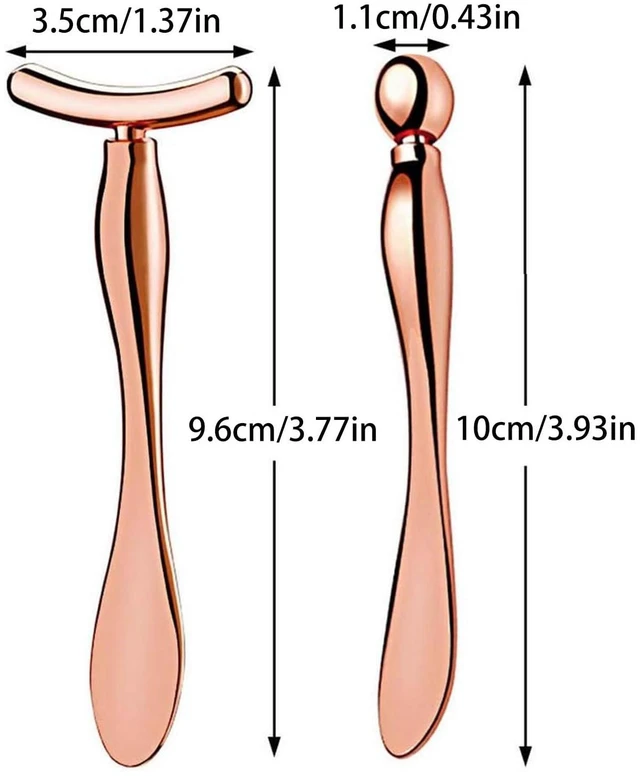 Alt view image 3 of 6 - 2 Pcs Metal Eye Cream Applicator Face Roller Massager Tool,Eye Massage Wand Stick Women for Facial Massager for Reducing Puffiness Wrinkle gift for women