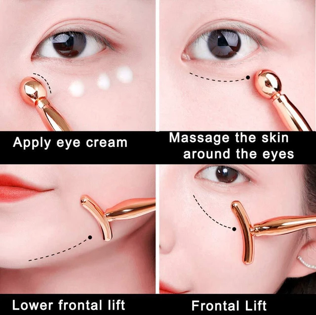 Alt view image 6 of 6 - 2 Pcs Metal Eye Cream Applicator Face Roller Massager Tool,Eye Massage Wand Stick Women for Facial Massager for Reducing Puffiness Wrinkle gift for women