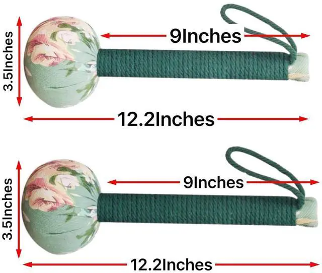 Alt view image 6 of 6 - 2PCS Long Size Lymphatic Drainage Hammer,Wormwood Herbal Massage Hammer,Manual Body Massage Hammer, Back Knock Long Handheld Massage Hammer for Back Pain Relief Green 12.5IN