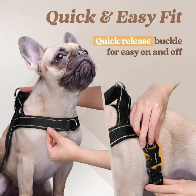 Alt view image 4 of 7 - Dog Harness No Pull, Quick Fit for Medium Sized Dog, Reflective
