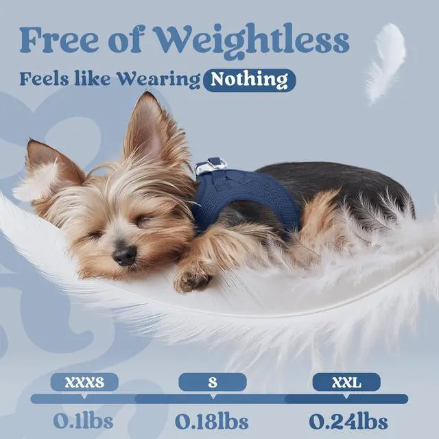 Alt view image 4 of 7 - Step-in Small Dog Harness, Puppy Vest for Small Sized Pet