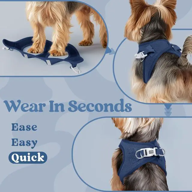 Alt view image 6 of 7 - Step-in Small Dog Harness, Puppy Vest for Small Sized Pet