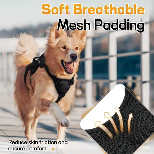 Alt view image 6 of 7 - Escape Proof Dog Harness for Large, No Pull with Lift Handle