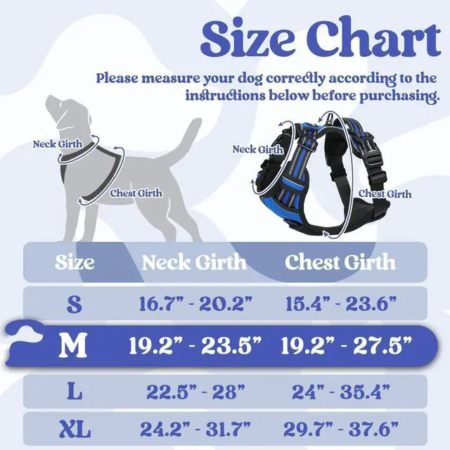 Alt view image 2 of 7 - Dog Harness Medium Sized, Updated Easy On & Off with 3 Buckles