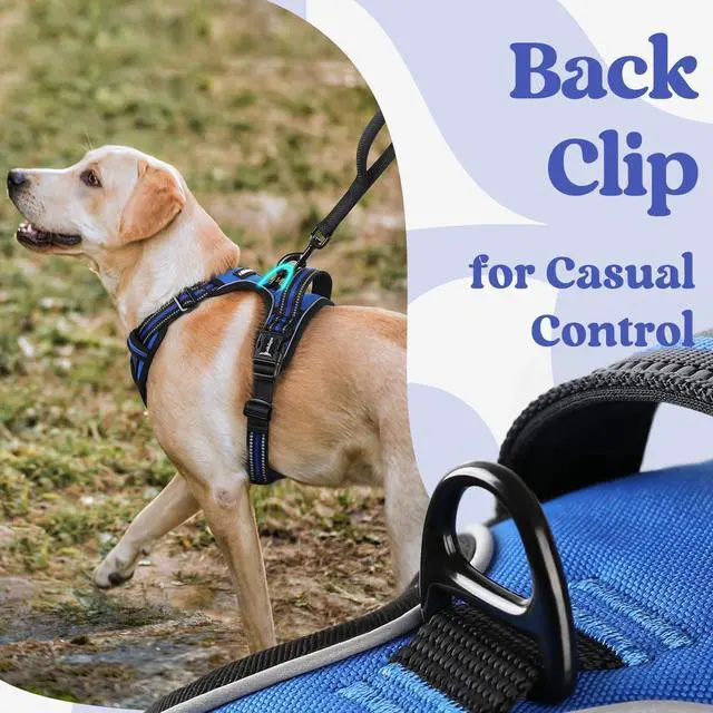 Alt view image 6 of 7 - Dog Harness Medium Sized, Updated Easy On & Off with 3 Buckles