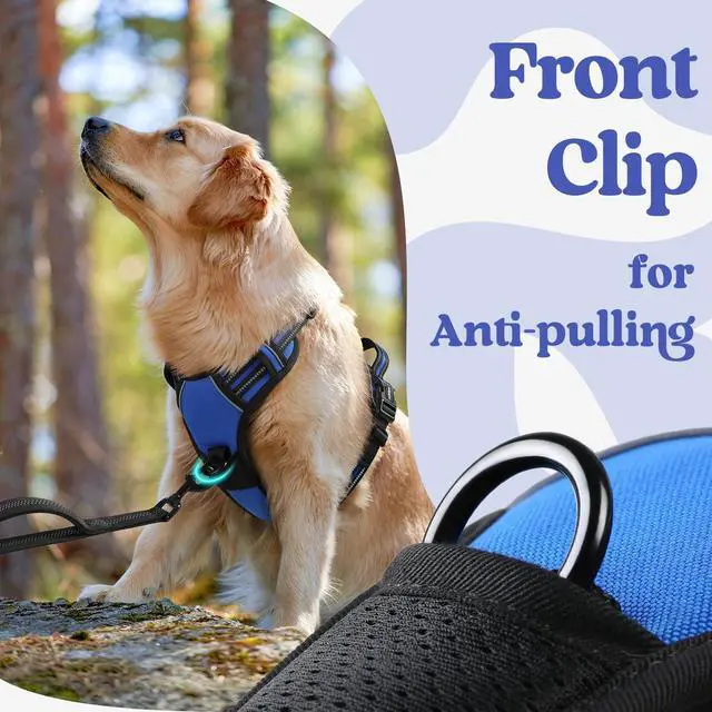 Alt view image 7 of 7 - Dog Harness Medium Sized, Updated Easy On & Off with 3 Buckles