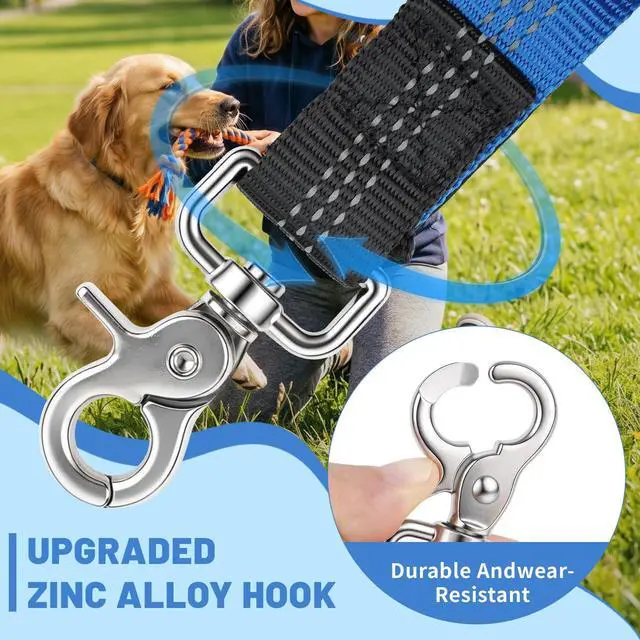 Alt view image 4 of 7 - Dog Leash Compatible with rabbitgoo Dog Harness,Reflective for Night Safety