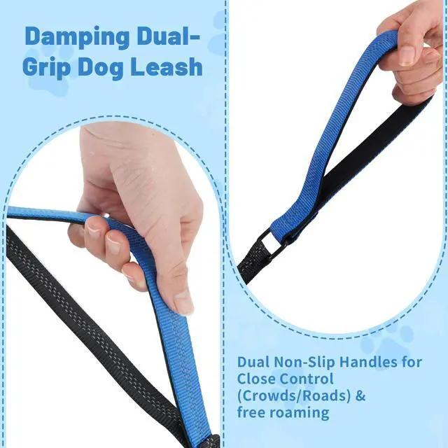 Alt view image 5 of 7 - Dog Leash Compatible with rabbitgoo Dog Harness,Reflective for Night Safety