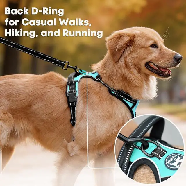 Alt view image 3 of 7 - No Pull Dog Harness Medium, Reflective Vest with Front Clip & Handle