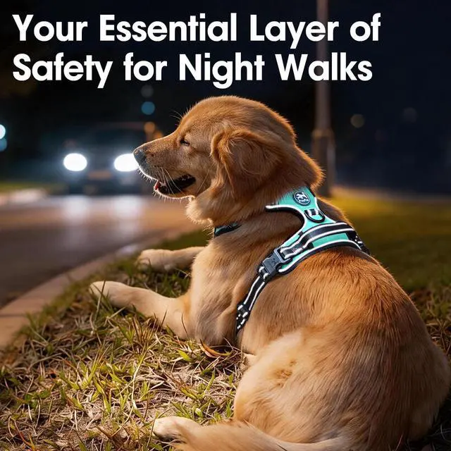 Alt view image 6 of 7 - No Pull Dog Harness Medium, Reflective Vest with Front Clip & Handle