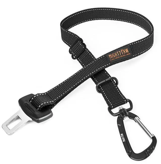 Main image of Paw Dog Seat Belt for Car, Heavy-Duty Aviation Aluminum Carabiner