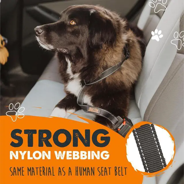 Alt view image 4 of 7 - Paw Dog Seat Belt for Car, Heavy-Duty Aviation Aluminum Carabiner