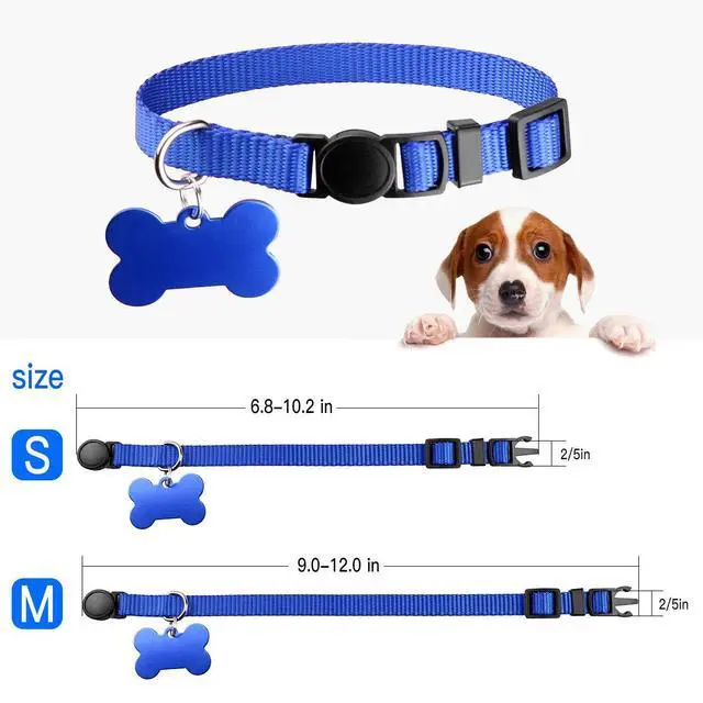 Alt view image 3 of 7 - Upgraded Puppy Collars for Litter Puppy ID Collars Whelping Supplies Soft Nylon Breakaway Coloured Collars with 12 ID Tags and 6 Record Keeping Charts(S)
