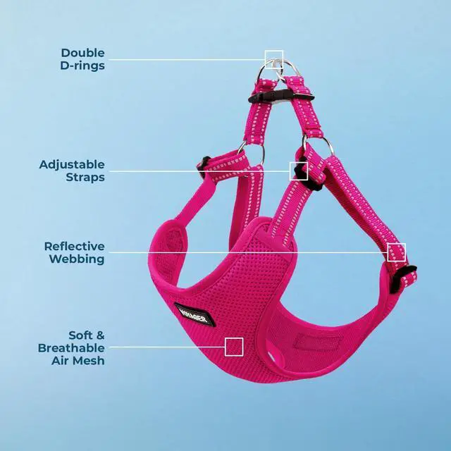 Alt view image 3 of 7 - Voyager Step-in Flex Adjustable Dog Harness - Fuchsia, Medium