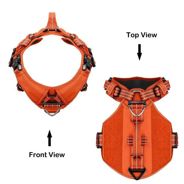 Alt view image 4 of 4 - Quick-Moving Tactical Dog Harness for Large Dogs,No Pull Dog Vest