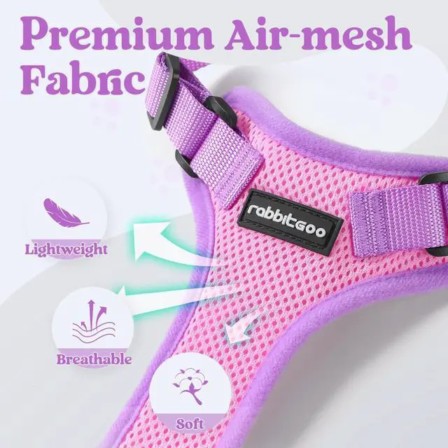 Alt view image 5 of 7 - Cat Harness and Leash Set, Escape Proof, Pink & Purple
