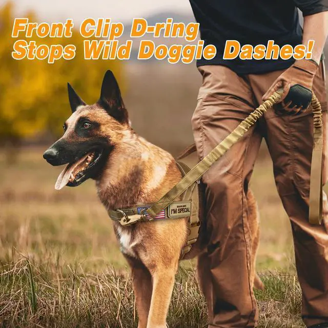Alt view image 2 of 7 - No Pull Dog Harness with Large Handle,Comfortable,M,Brown