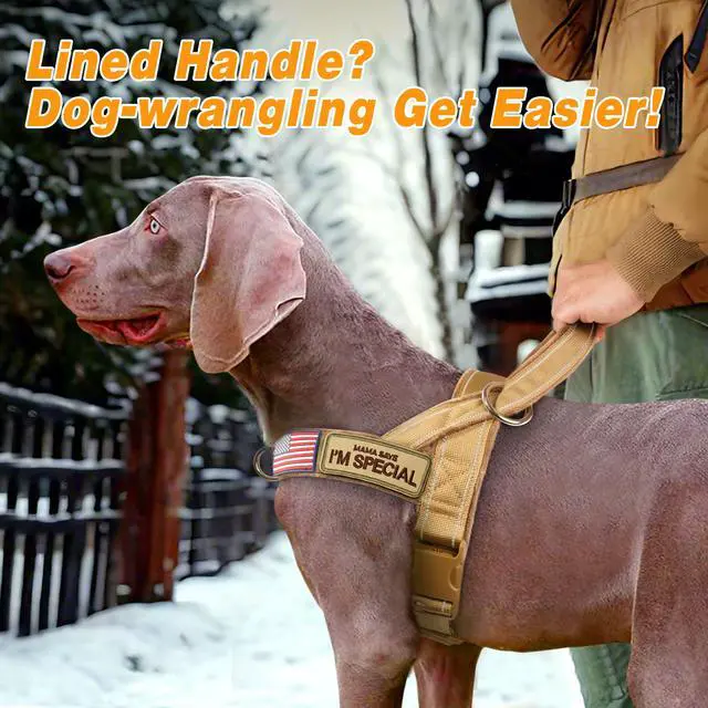 Alt view image 3 of 7 - No Pull Dog Harness with Large Handle,Comfortable,M,Brown