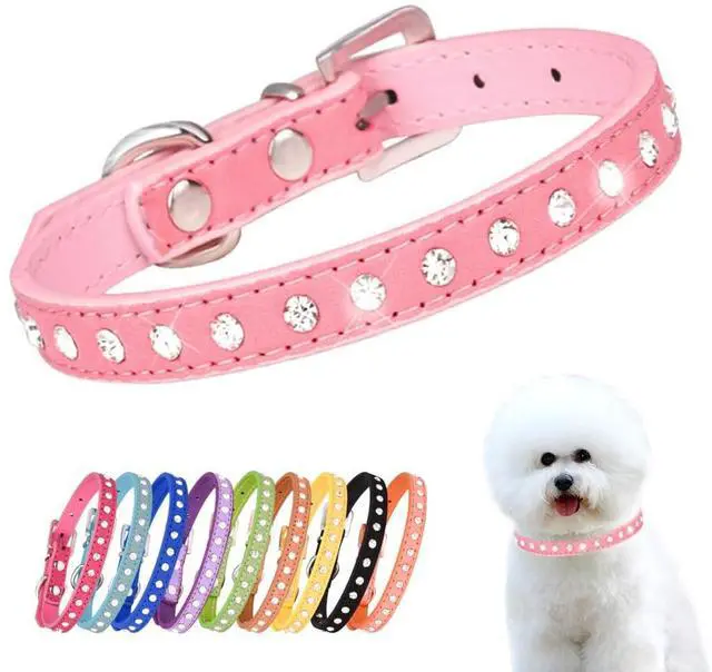 Main image of Rhinestone Dog Collars for Small Dogs Female Bling Diamond Cat Collar XS