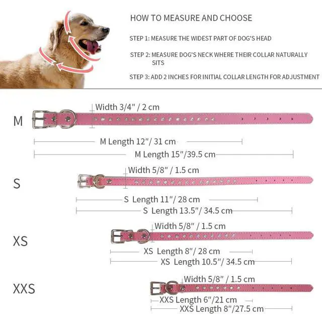 Alt view image 4 of 7 - Rhinestone Dog Collars for Small Dogs Female Bling Diamond Cat Collar XS