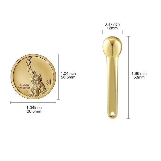 Alt view image 5 of 5 - 4 Pack Metal Eye Cream Applicator, Eye Serum Roller Ball Massager Stick for Reduce Depuffer, Massage (Silver&Gold)