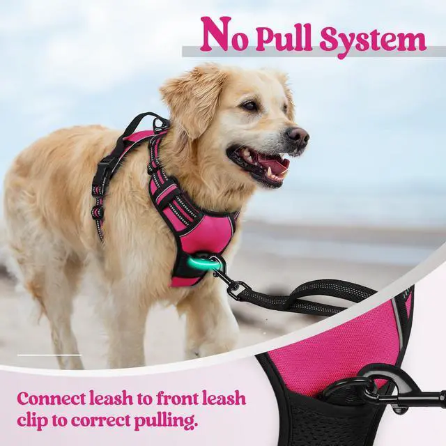 Alt view image 5 of 7 - Dog Harness, No Pull for Large Dogs with 2 Leash Clips, Pet Vest