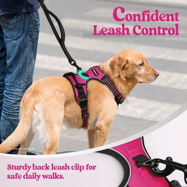 Alt view image 6 of 7 - Dog Harness, No Pull for Large Dogs with 2 Leash Clips, Pet Vest