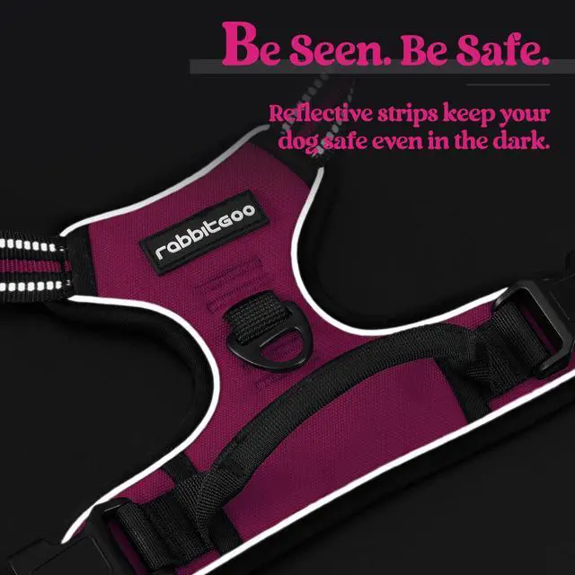 Alt view image 7 of 7 - Dog Harness, No Pull for Large Dogs with 2 Leash Clips, Pet Vest