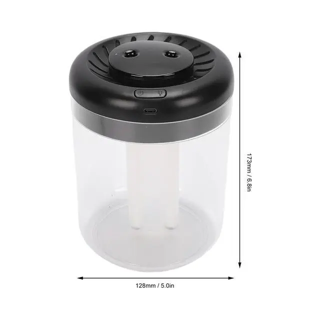 Alt view image 7 of 7 - Top Fill Humidifier, 2.8L Tank Quiet Cool Mist Humidifier for Bedroom with 3 Modes Digital Display 7 Color Night Light USB Interface Oil Diffuser for Home Office (Black)