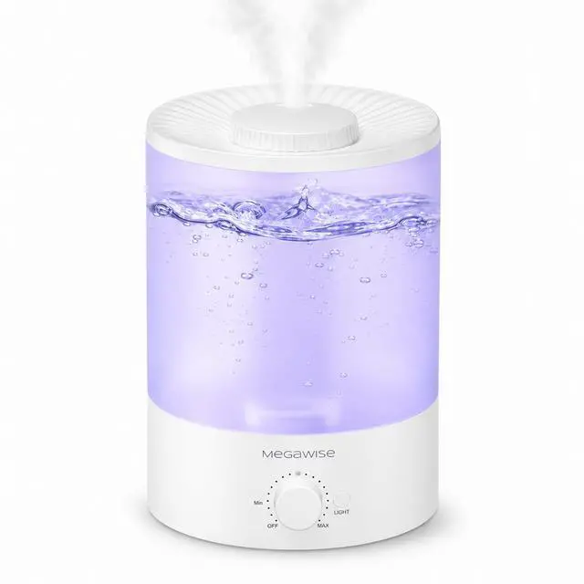 Main image of Ultrasonic Cool Mist Humidifier | Quiet Operation, Top Fill, Auto Shut-Off | Ideal for Bedroom, Baby Room, and Plants (3.5 L)