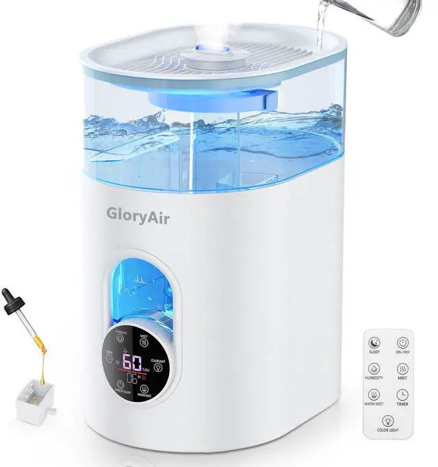 Main image of Humidifiers for Bedroom Large Room - 6L Cool & Warm Mist Humidifier