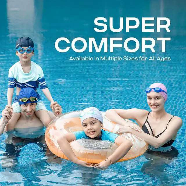 Alt view image 3 of 7 - COOMATE Fabric Swim Cap for Women, Lap Swimming, Lightweight, Dark Pink, M
