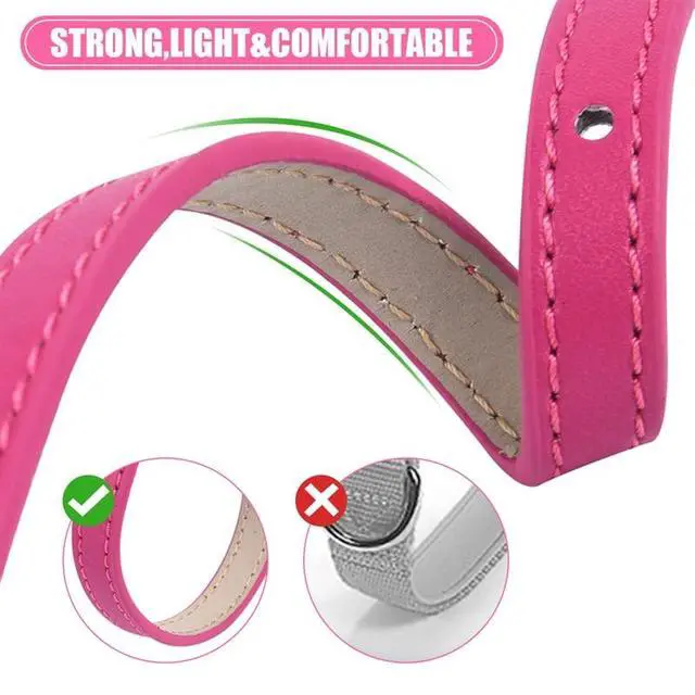 Alt view image 4 of 7 - XXS Dog Collar Teacup Dog Collar, Pink Dog Collars, Teacup Dog Collars for Small Dogs Cats, Pink, 3/8 inch Width