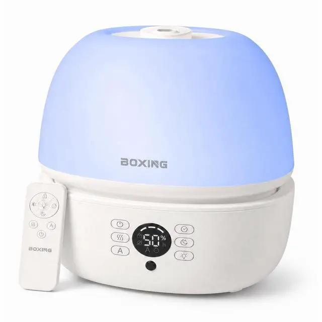 Main image of Top Fill Humidifiers for Bedroom Baby with Humidistat, 20dB Quiet Air Humidifier for Large Room & Indoor Plants with Remote, Cool Mist Diffuser for Home, 7 Color Light, Essential Oil Tray,Timer