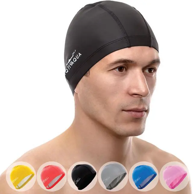 Main image of Swim Cap Swimming Caps for Women Men Adult Kids Girls Boys Youth Hat (Black Color)