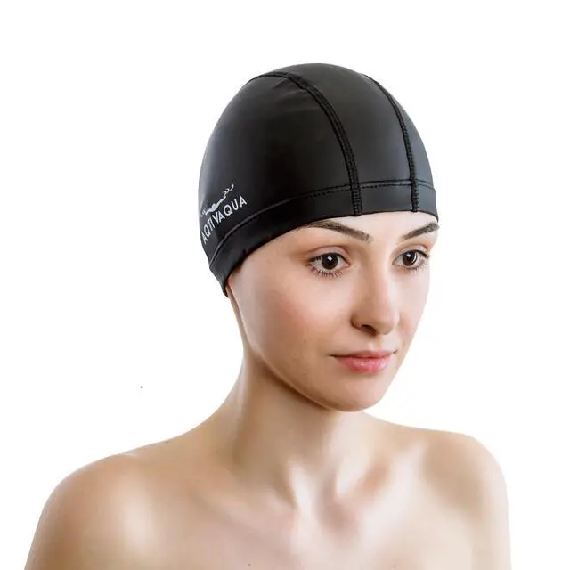 Alt view image 6 of 7 - Swim Cap Swimming Caps for Women Men Adult Kids Girls Boys Youth Hat (Black Color)