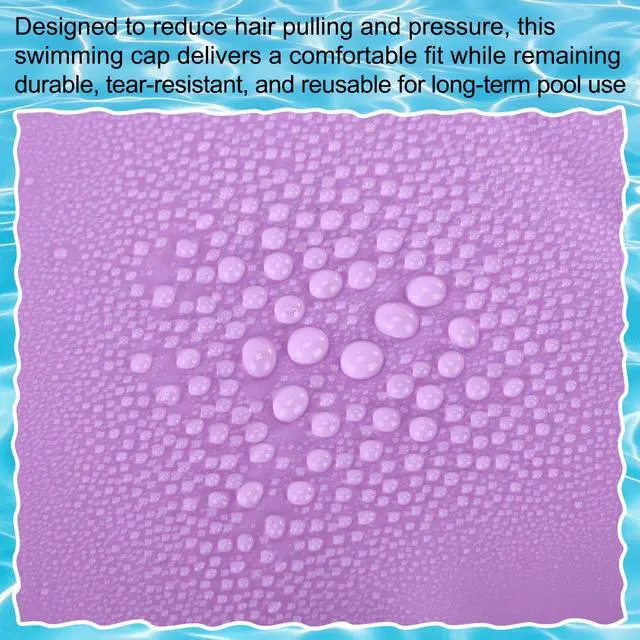 Alt view image 4 of 6 - 15 Pcs 15/36 Pcs Unisex Adult Silicone Swim Cap Waterproof Swimming Cap Bulk for Women Men Adult Non Slip Pool Hat Elastic Silicone Caps Water Resistant for Long Short Hair (Bright Color)