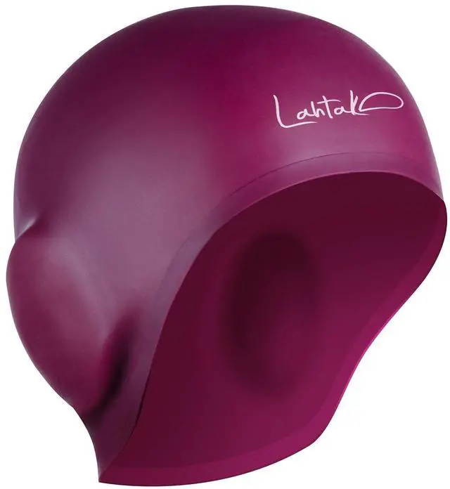 Alt view image 2 of 7 - 3D Swim Cap with Ear Protection Silicone Swim Cap for Women & Men