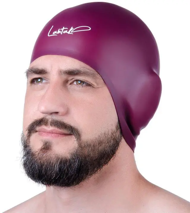 Alt view image 6 of 7 - 3D Swim Cap with Ear Protection Silicone Swim Cap for Women & Men