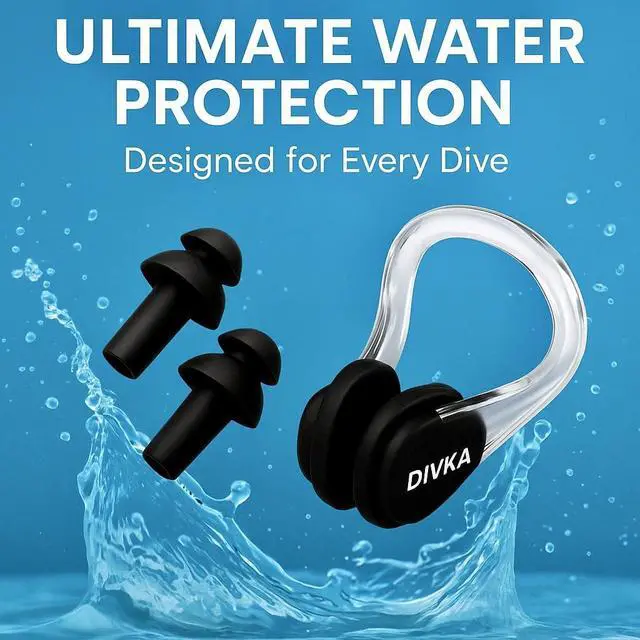 Alt view image 4 of 7 - Premium Quality Silicone Swim Caps 2 Pack - Waterproof Long Hair Swimming Caps for Women and Men, Stretchy Comfortable Durable Swim Cap for Pool and Training Includes Ear Plugs and Nose Clip