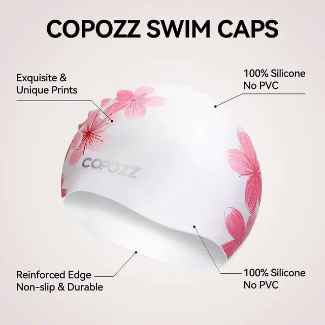 Alt view image 2 of 7 - Stylish Silicone Swim Cap for Women Comfortable, Durable, and Hair-Protecting Design