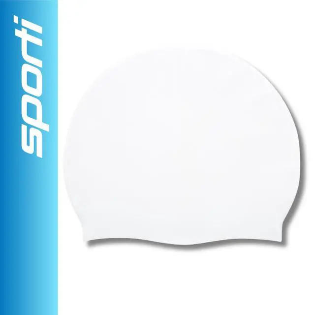 Alt view image 2 of 7 - Silicone Swim Cap - White