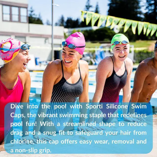 Alt view image 4 of 7 - Silicone Swim Cap - White