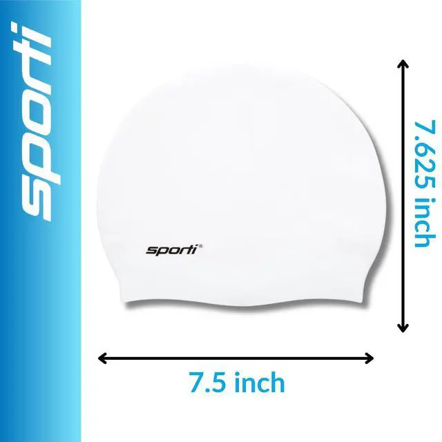 Alt view image 5 of 7 - Silicone Swim Cap - White