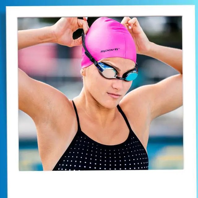Alt view image 7 of 7 - Silicone Swim Cap - White